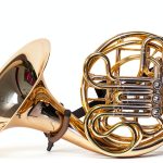 French Horn Hanger Gold Metal Adjustable Display Stand-0