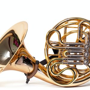French Horn Hanger Gold Metal Adjustable Display Stand-0