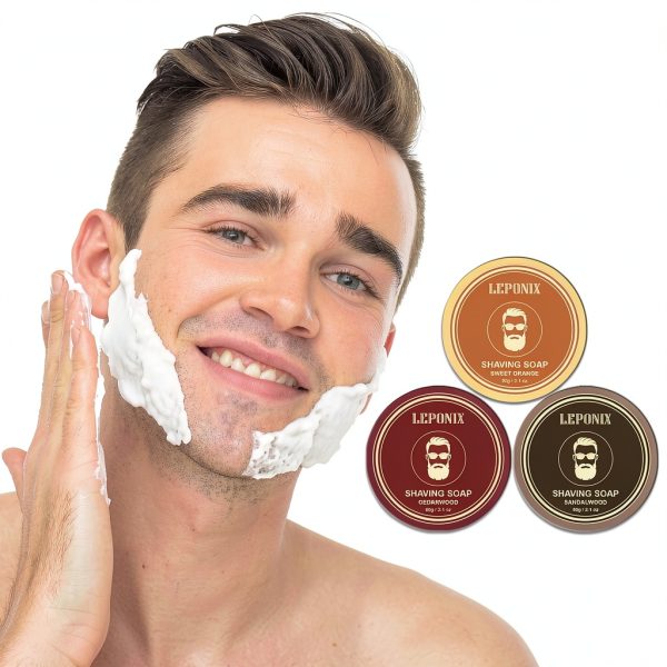 Shaving Soap Kit LEPONIX Premium Sandalwood Cream-3