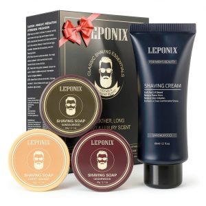 Shaving Soap Kit LEPONIX Premium Sandalwood Cream-0